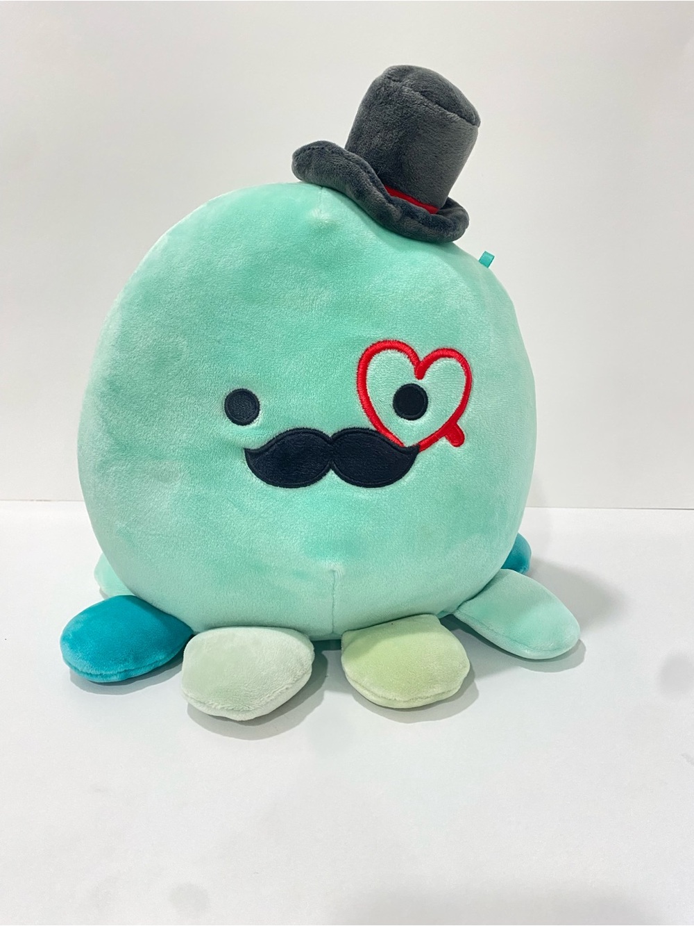 Squishmallow Eiko The Octopus PLUSH Heart Eye Valentines Mustache